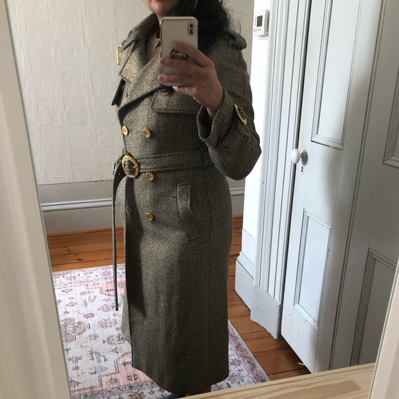 Stylish Wool Trench Coat - Made in Italy -Size 42-M - Picture 6 of 12